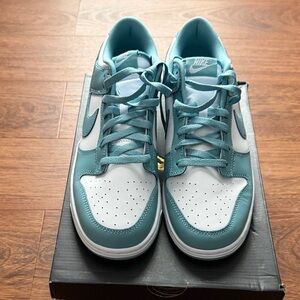 Nike Dunk Low Turquoise and White.